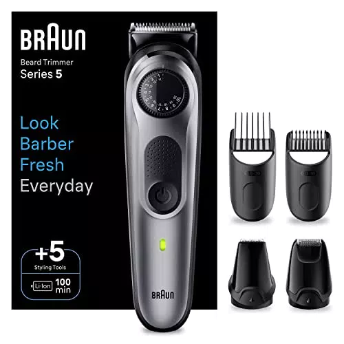 Braun Tondeuse À Barbe BT5440 - Tondeuse Pour Hommes Avec Outils De Stylisation
