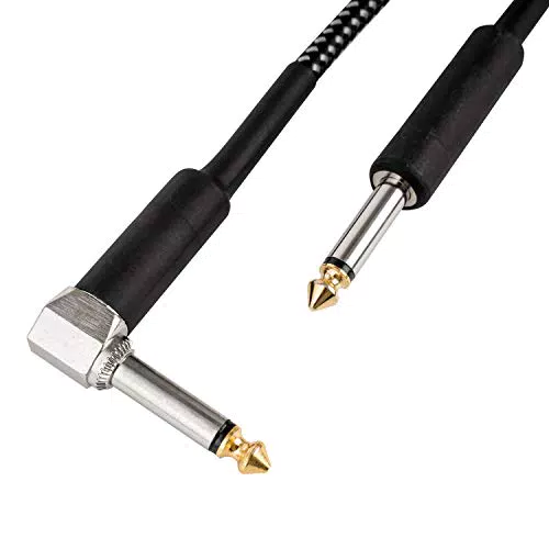 Câble pour guitare CASCHA 6.3mm, 3m, Jack to Jack professionnel pour guitare électrique
