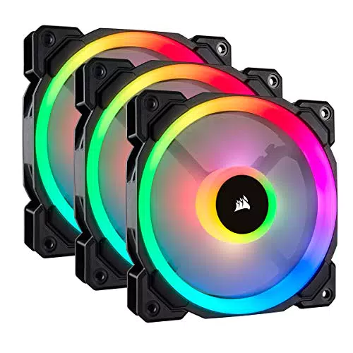 Ventilateur de Boitier Corsair LL120 RGB LED PWM 120mm - Dual Light Loop avec Lighting Node et Hub