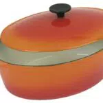 Crealys Cocotte Grand Chef en Fonte Émaillée Ovale 9 Litres