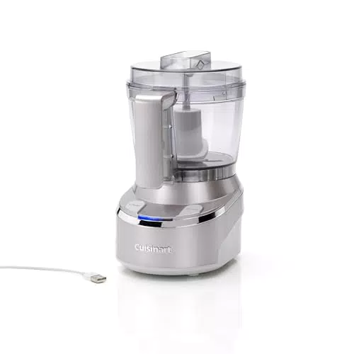 Mini Hachoir et Robot Culinaire Compact Sans Fil Cuisinart Mini Prep Pro | Hache Oignons, Mixe, Mélange Épices | USB 2h Charge | 80 Oignons Hachés | 900 ml