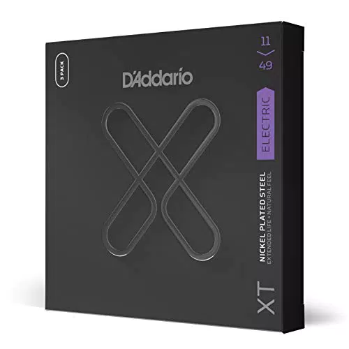 D'Addario Cordes pour Guitare Électrique XT Nickel Coated 11-49 Medium