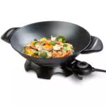Wok Électrique Domo DO-8708W en Aluminium Noir