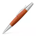 Faber-Castell Stylo bille Twist e-motion en bois de poirier et chrome