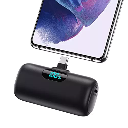 Feob Batterie Externe USB C 5000mAh 15W Charge Rapide Power Bank Écran LCD