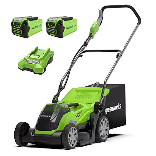 Greenworks Tondeuse à Gazon Sans Fil 40V G40LM35K2X pour Pelouses jusqu'à 400m²