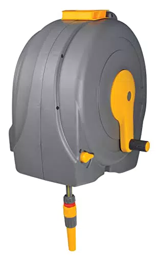 Dévidoir Mural Hozelock Fast Reel 40 M avec Système de Guidage Automatique Intégré