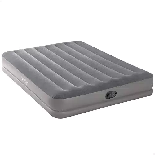 Matelas Gonflable Intex Prestige Mid Rise Flex Pump - 2 personnes - Gonfleur électrique USB - Gris