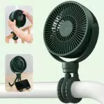 JISULIFE Ventilateur Poussette Flexible 4000 mAh avec 4 Vitesses et Rotation 720°