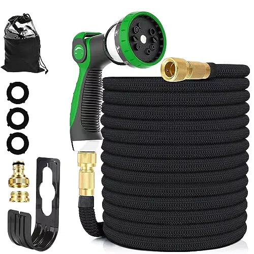 KSSKEN Tuyau d'arrosage Extensible Flexible avec 10 Modes pour Irrigation et Nettoyage