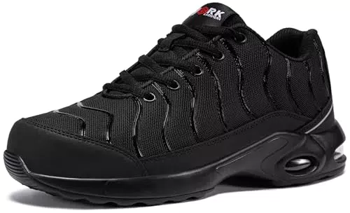 Chaussures de Sécurité Hommes LARNMERN avec Embout en Acier et Coussin d'Air - Confortables et Légères