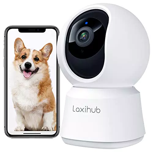LAXIHUB Caméra de Surveillance WiFi Intérieure avec Vision Nocturne et Audio Bidirectionnel