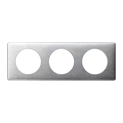 Plaque Céliane Legrand - Finition Prises 3 Postes - Métal Aluminium