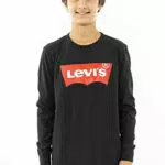 Levi's Lvb L/S Batwing Tee Garçon, Profondeurs Océaniques
