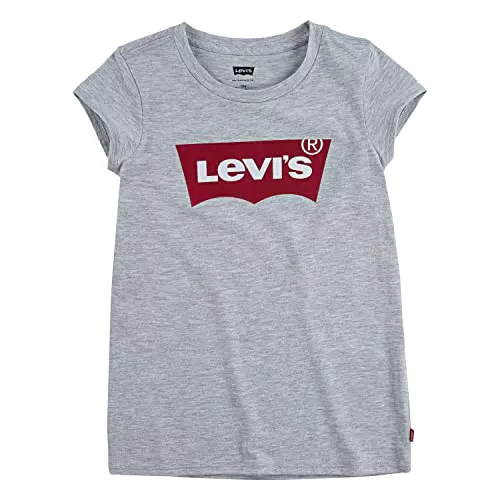 T-shirt Levi's Kids Batwing Fille Gris Clair/Rouge