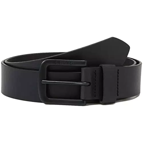 Ceinture Levi's Homme en Métal Noir - Modèle Seine