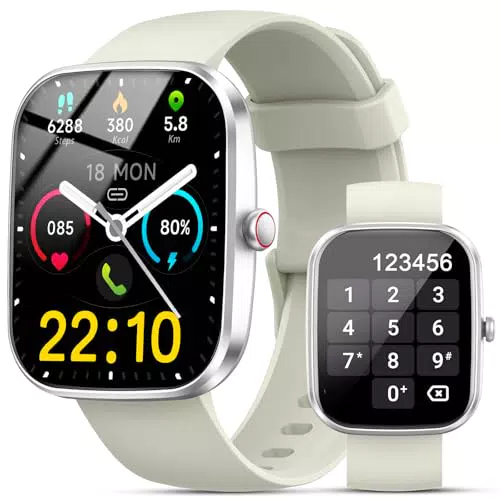 Montre Connectée Smartwatch HD avec Appel Bluetooth - Étanche IP68, Moniteur de Fréquence Cardiaque/Sommeil, Podomètre - Pour Android et iOS