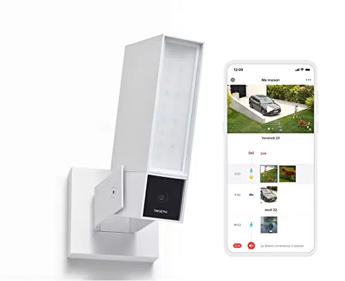 Netatmo Caméra de Surveillance Extérieure Intelligente avec Sirène 105dB et WIFI