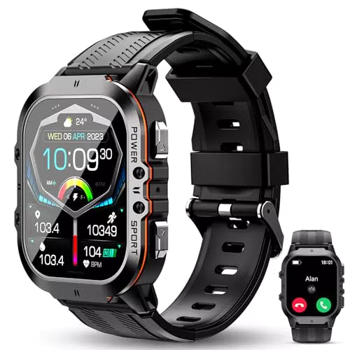 OUKITEL BT20 Montre Connectée Homme avec Fréquence Cardiaque et Appels Bluetooth
