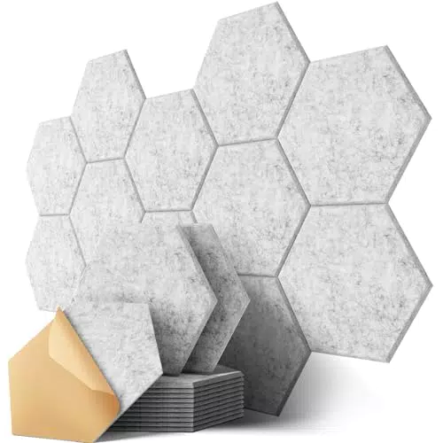 AcoustiPanneaux Hexagonaux Auto-Adhésifs pour Insonorisation et Décoration Murale