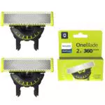 Philips OneBlade 360 - Lames de Rechange en Acier Inoxydable pour Rasoir/Tondeuse Électrique (Modèle QP420/60)