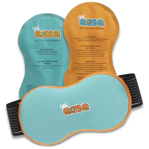 Poche Gel Ease Chaud et Froid Thérapeutique pour Douleurs Musculaires et Articulaires - Lot de 2