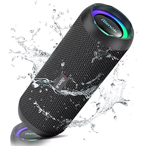 RIENOK Enceinte Portable Bluetooth 30W, Basses Renforcées, IPX7, 30H d'Autonomie