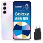 Samsung Galaxy A55 5G - Smartphone Android déverrouillé, 128 Go, Chargeur 25W inclus