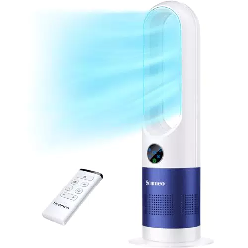 Senmeo Ventilateur Colonne Silencieux 66cm avec Télécommande et Oscillation 90°