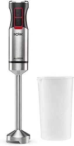 Solac BA5606 - Mixeur plongeant 800W en acier inoxydable avec bol mesureur