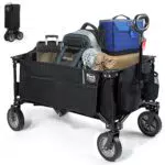 TIMBER RIDGE Chariot de Plage Pliable Tout Terrain avec Poignée Réglable