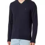 Pull Tommy Hilfiger Col V en Coton Classique pour Homme