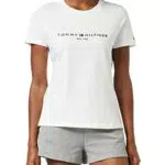 T-shirt Tommy Hilfiger Femme Heritage C-Nk Reg Tee - Blanc