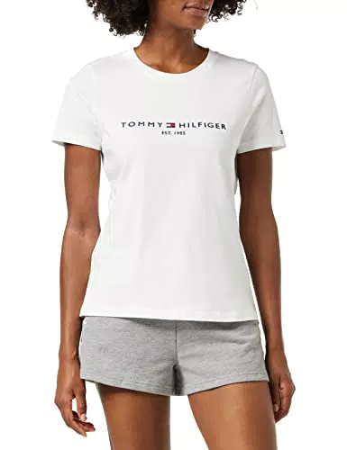 T-shirt Tommy Hilfiger Femme Heritage C-Nk Reg Tee - Blanc