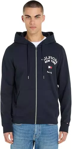 Sweat à Capuche zippé Tommy Hilfiger Arched Varsity Homme