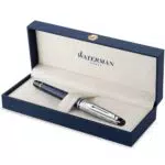 Stylo plume Waterman Expert - Laqué gris métallique et bleu