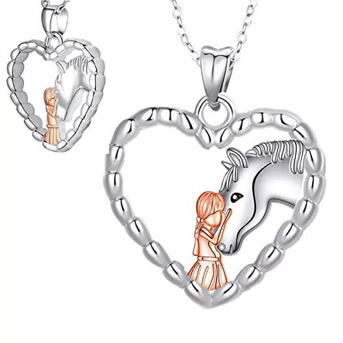 Yuluzeln collier licorne en argent sterling pour filles, cadeau idéal pour femmes