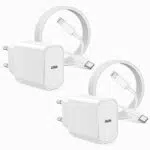 Apple Chargeur Rapide 20W avec Câble USB C vers Lightning MFi Certifié