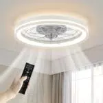 Airwit Ventilateur de Plafond Silencieux avec Lumière et Télécommande, Moderne