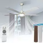 Aiwit Ventilateur Plafond Silencieux avec Lumière et Télécommande, Moteur DC Réversible
