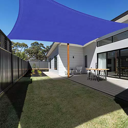 Ankuka Voile d'ombrage rectangulaire imperméable anti-UV pour jardin et terrasse