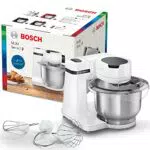 Bosch MUMS2EW00 - Robot pâtissier puissant 700 W avec bol inox 3,8 L et accessoires