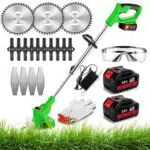 Débroussailleuse Électrique Sans Fil avec Batterie Rechargeable et Lames Polyvalentes - Pour Jardin et Pelouses
