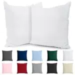 Taie d'oreiller en coton renforcé Dreamzie - Tissage serré - 60x60 cm - Certifié Oeko Tex