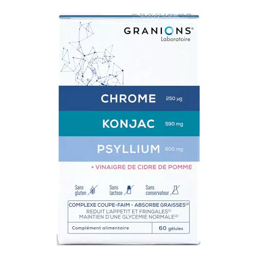 Granions Coupe Faim - Complément alimentaire au Konjac et Psyllium, Vinaigre de Cidre