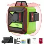 Huepar 603CR Niveau Laser Auto-nivellement avec Mode Pulsé, 20m de portée