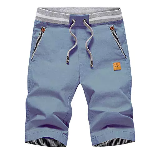 JustSun Short Homme Chino Court Été en Coton
