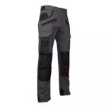 LMA 1261 Argile Pantalon avec Poches Genouillères, Gris Nuit/Noir