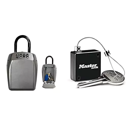Master Lock Boîte à Clés Sécurisée avec Câble Rétractable - Modèle 5414EURD