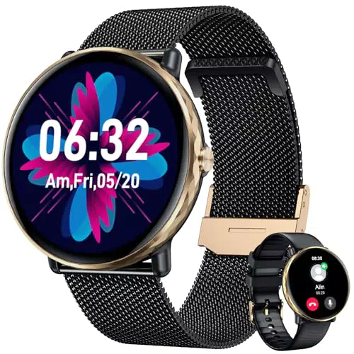 Montre Connectée Femme Smartwatch Sport HD Étanche avec Moniteur de Fréquence Cardiaque